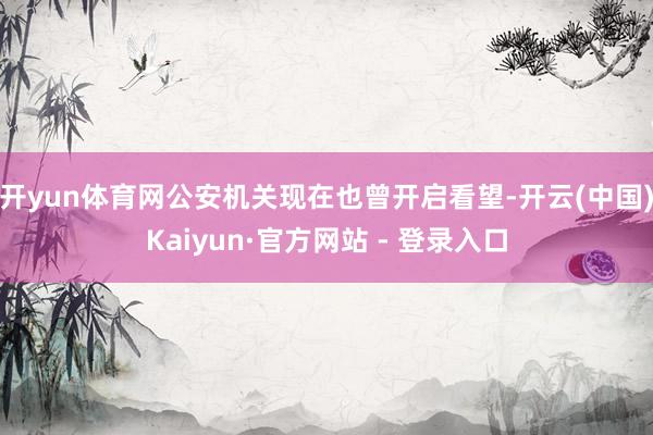 开yun体育网公安机关现在也曾开启看望-开云(中国)Kaiyun·官方网站 - 登录入口